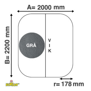 Ulkoporealtaan lämpökansi | 200x220 r17 | Harmaa | 112279