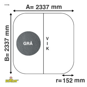 Ulkoporealtaan lämpökansi | 223,7x223,7 r15 | Harmaa | 111116
