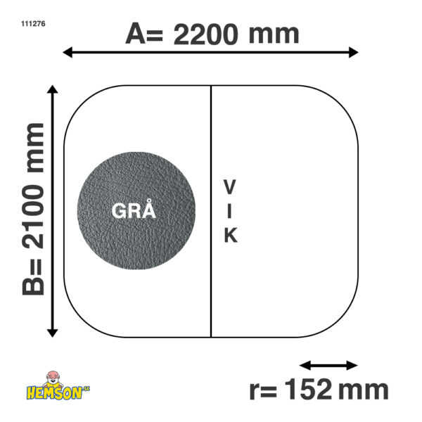 Ulkoporealtaan lämpökansi | 220x210 r15 | Harmaa | 111276