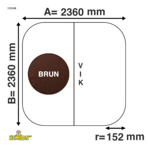 Ulkoporealtaan lämpökansi | 236x236 r15 | Ruskea | 112149