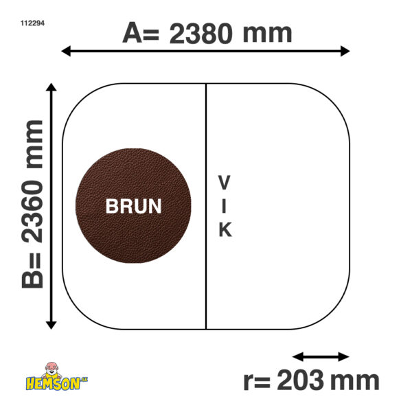 Ulkoporealtaan lämpökansi | 238x236 r20 | Ruskea | 112294