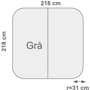 Ulkoporealtaan lämpökansi | 218x218 r31 | Harmaa | 111114